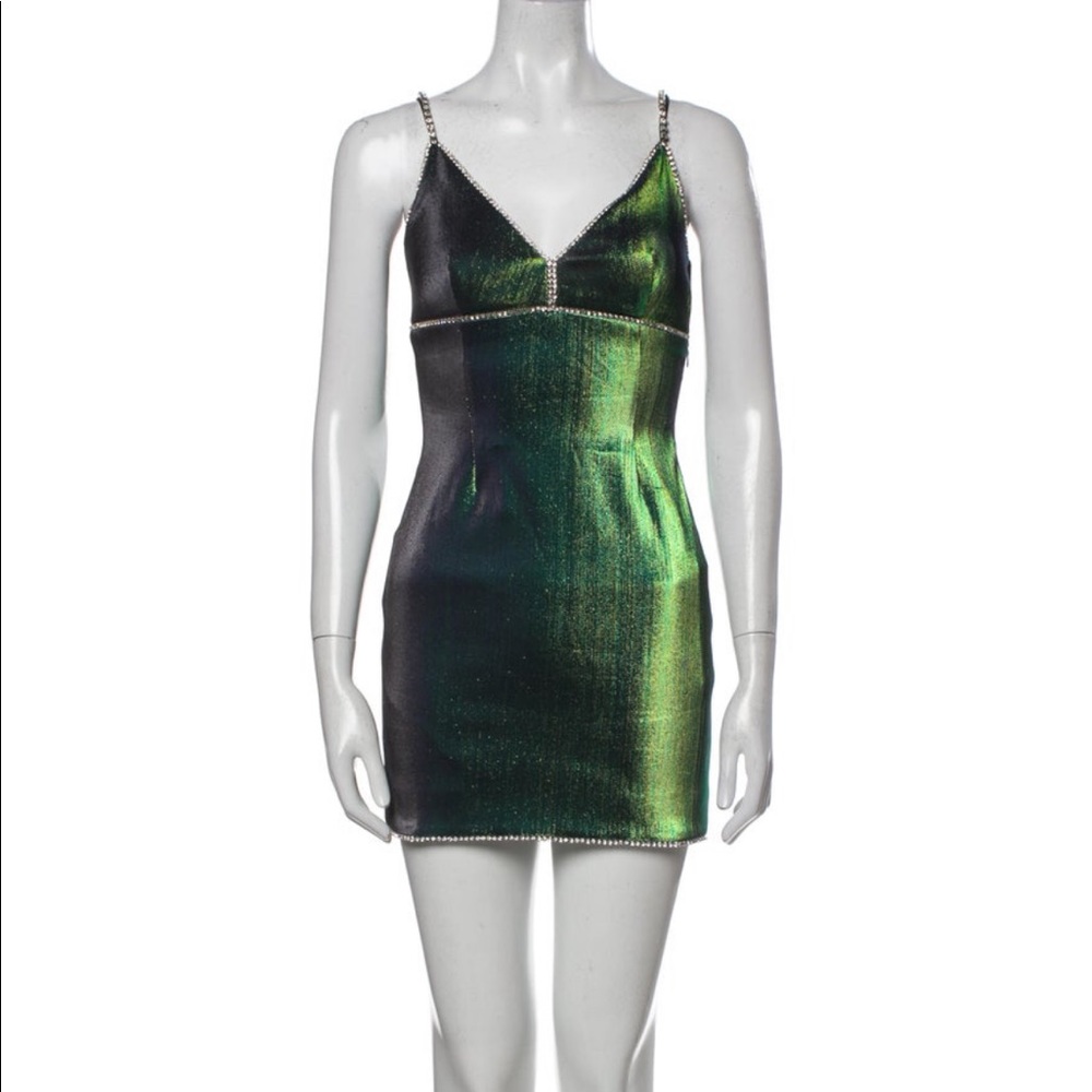 Area printed mini dress